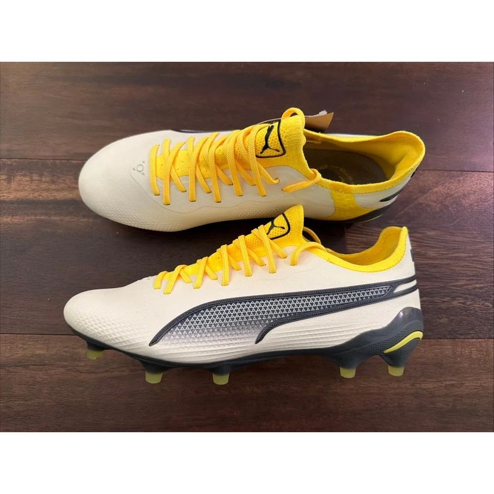 New Puma Womens King Ultimate FG AG Soccer Cleats Size 7 Yellow